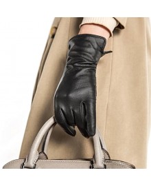 Женские кожаные перчатки для сенсорных экранов Touchscreen Leather Gloves